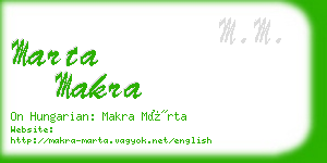 marta makra business card